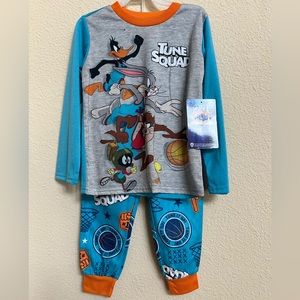 A New Legacy Space Jam 2 Piece Boys Tune Squad Soft Long Sleeve Shirt/pajama Set
